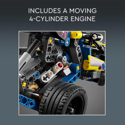 LEGO Technic Off-Road Race Buggy Buildable Car Toy Featuring Moving 4-Cylinder Engine and Working Suspension