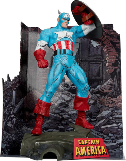 Marvel Captain America 1:6th Scale Posed Figure with Scene & Comic