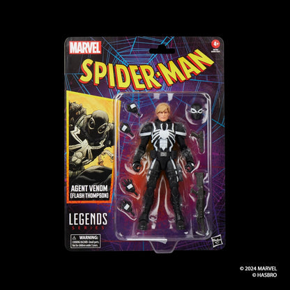 Marvel Legends Series Agent Venom (Flash Thompson), Retro Comics Collectible 6-Inch Scale Action Figure