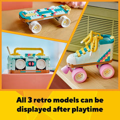 LEGO Creator 3-in-1 Retro Roller Skate Toy (31148) – Build Roller Skate, Mini Skateboard, or Boom Box – Creative Gift for Kids Ages 8+, Skaters, Boys & Girls