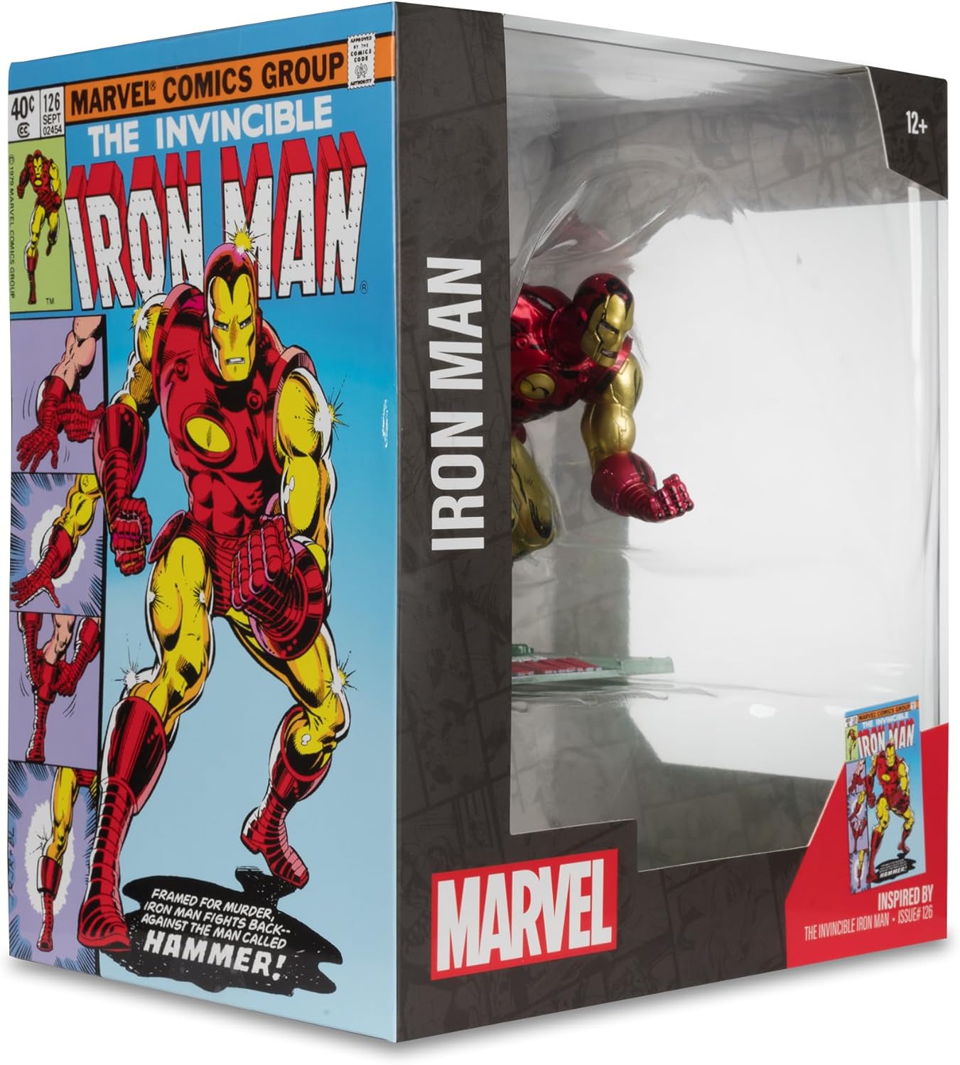 McFarlane Toys - Marvel Iron Man 1:10th Scale Posed Figure with Scene (The Invincible Iron Man #126)