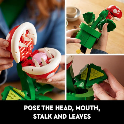 LEGO Super Mario Piranha Plant, Build and Display Authentically Detailed Posable Figure