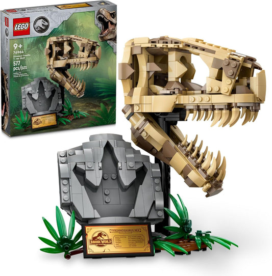 LEGO Jurassic World Dinosaur Fossils: T. rex Skull, Dino Toy