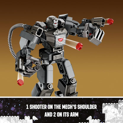 LEGO Marvel War Machine Mech Armor, Buildable Marvel Action Figure with 3 Stud Shooters