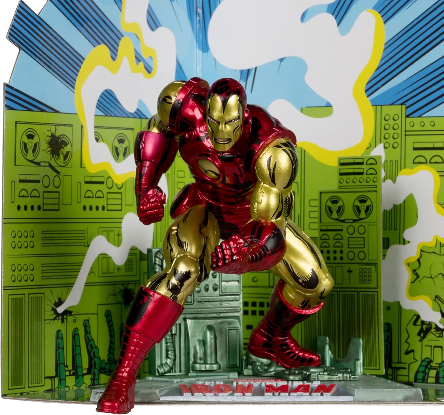 McFarlane Toys - Marvel Iron Man 1:10th Scale Posed Figure with Scene (The Invincible Iron Man #126)