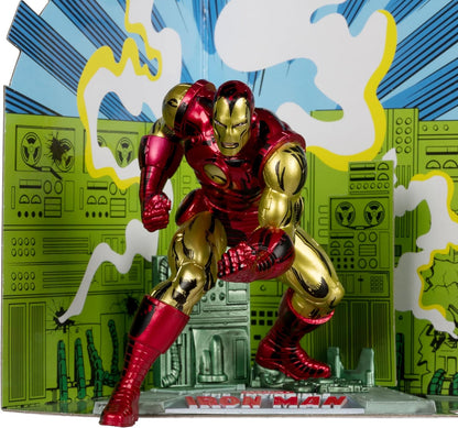 McFarlane Toys - Marvel Iron Man 1:10th Scale Posed Figure with Scene (The Invincible Iron Man #126)