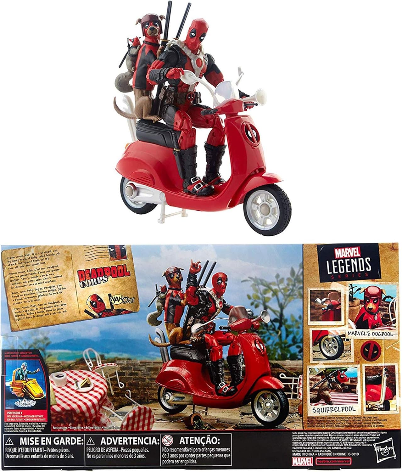 Marvel Legends Series Deadpool Corps Comics Collectible 6 Inch Action Figure & Vehicle, Includes Dogpool & Squirrelpool