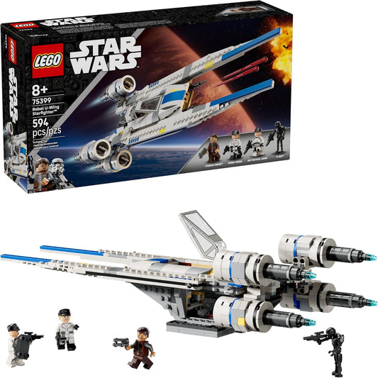 LEGO Star Wars Rebel U-Wing Starfighter Building Set - Includes Cassian Andor, Dedra Meero and K-2SO - Model Action Toy