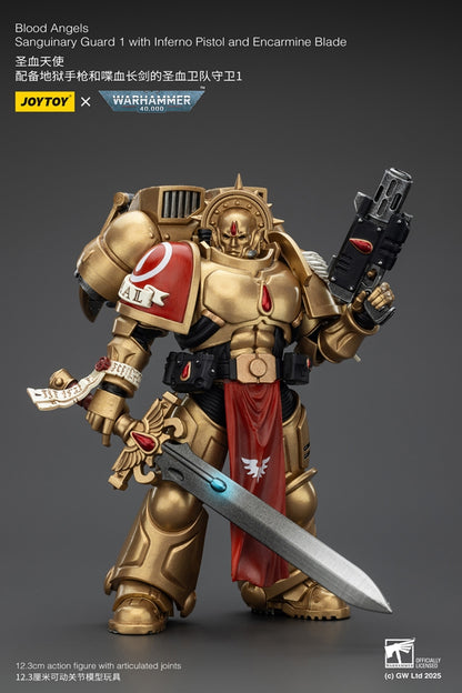 Warhammer 40,000 Blood Angels Sanguinary Guard 1 with Pistol Blade 1:18 Scale Action Figure