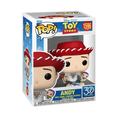 [Pre-Order] Pop! Disney: Toy Story 30th Anniversary Andy with Buzz Lightyear and Woody