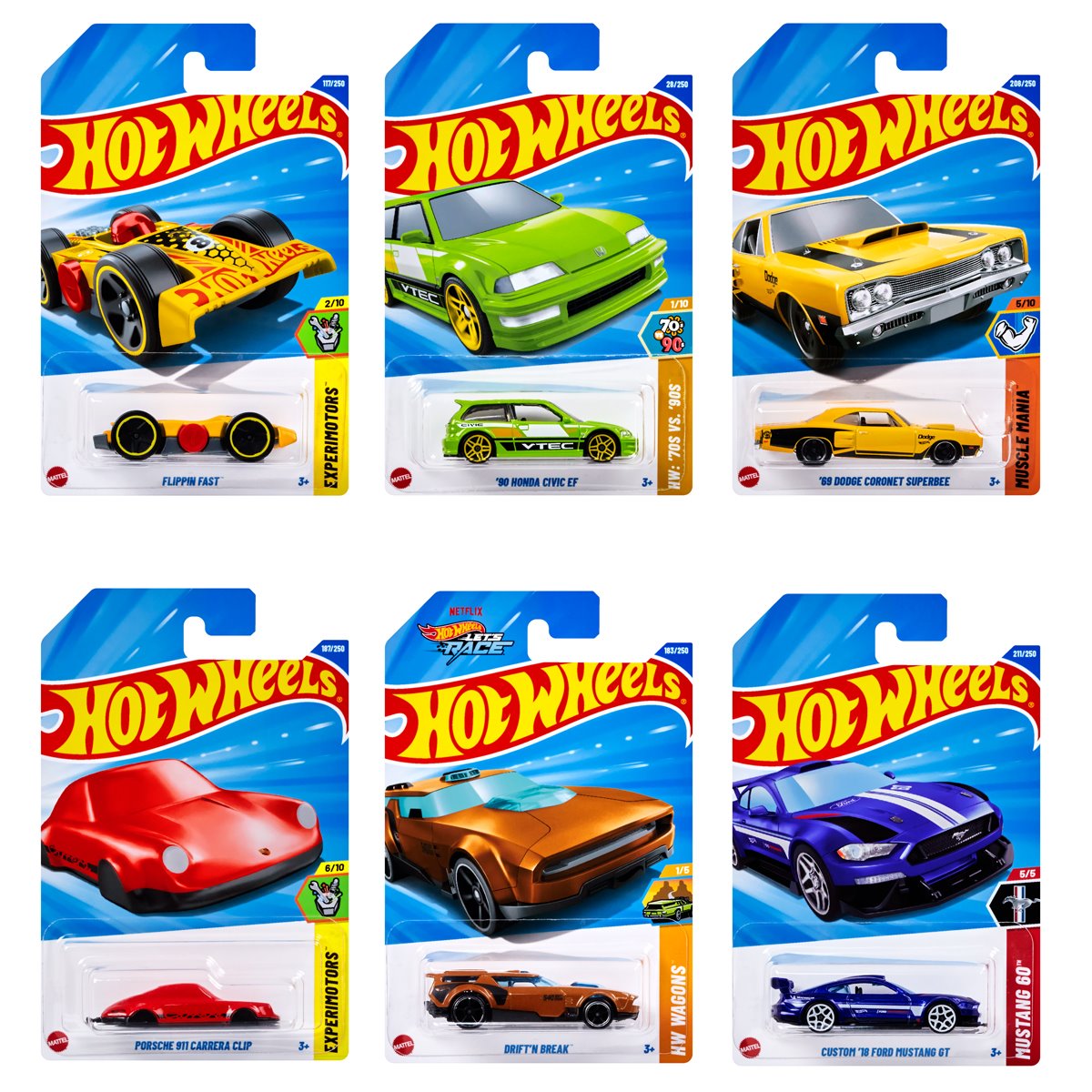 Hot Wheels 2025 Wave 11 | 72-Count Random Case of Basic Die-Cast Toy Cars