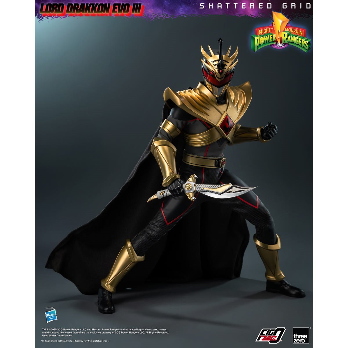 Mighty Morphin Power Rangers: Shattered Grid Lord Drakkon Evo III FigZero 1:6 Scale Action Figure