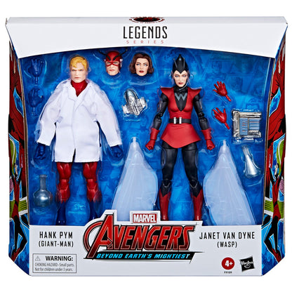 Avengers Marvel Legends Series Hank Pym (Giant-Man) and Janet Van Dyne (Wasp) 6-Inch Action Figure 2-Pack