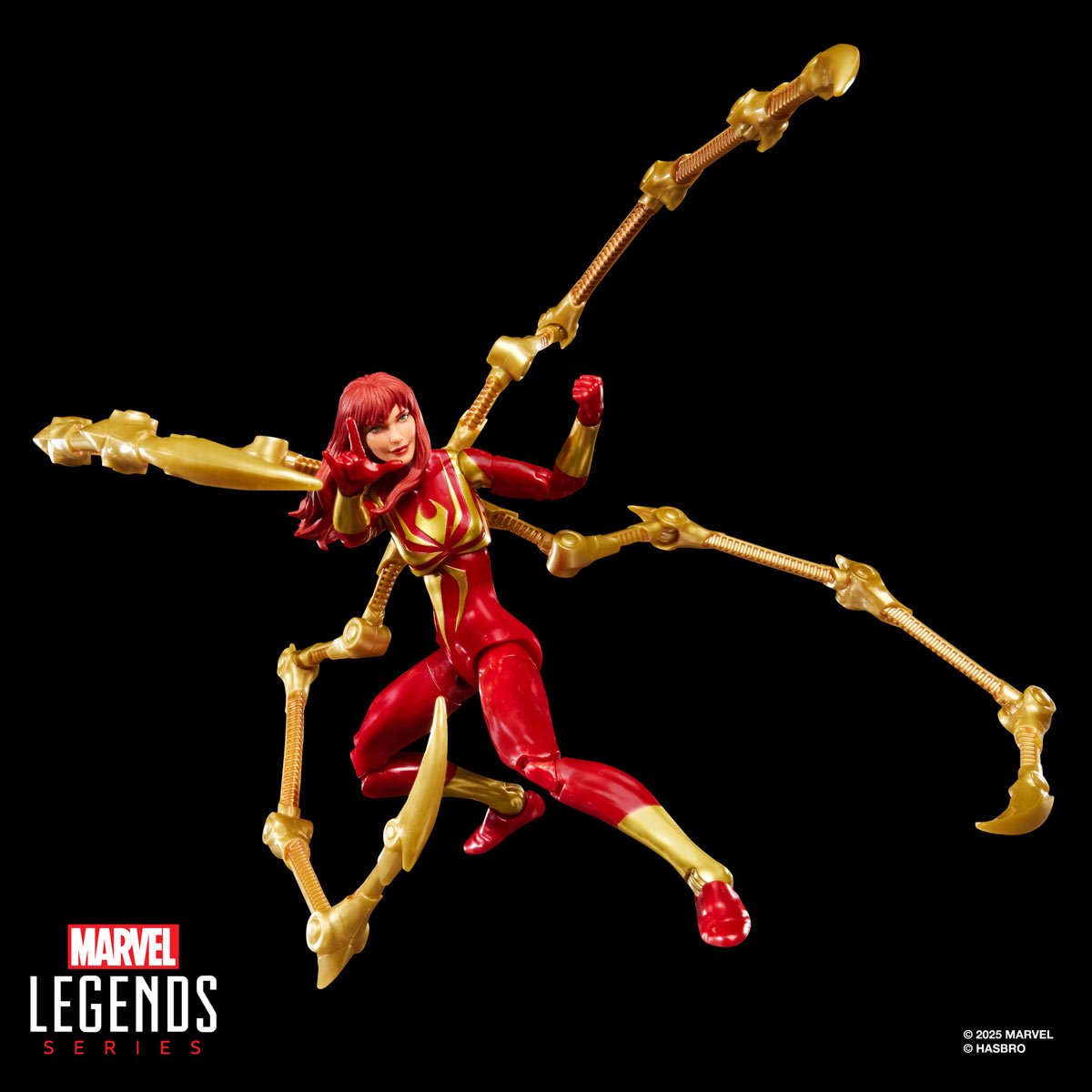 Spider-Man Marvel Legends Magic: The Gathering Mary Jane Watson (Iron Spider) 6-Inch Action Figure and Card