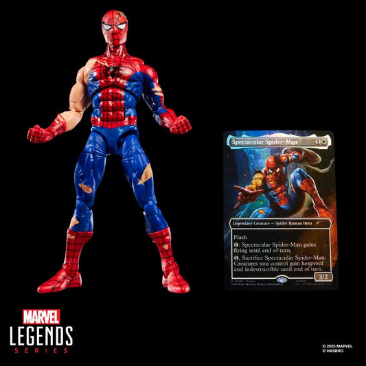 [Pre-Order] Spider-Man Marvel Legends Magic: The Gathering Battle-Damaged Spider-Man 6-Inch Action Figure and Card