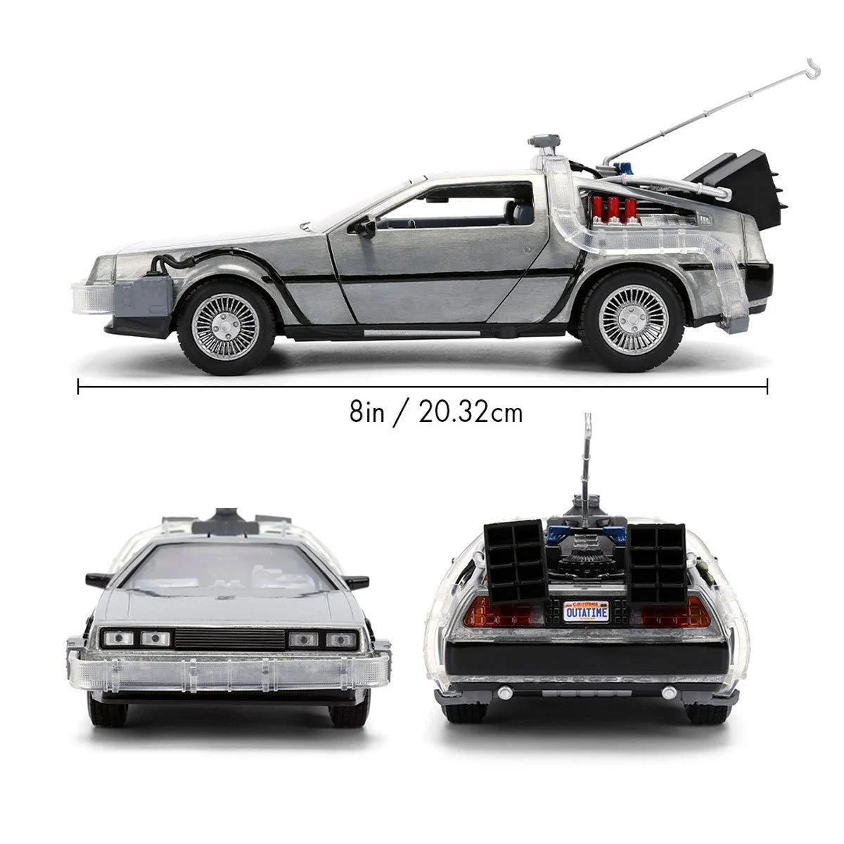Hollywood Rides Back to the Future Time Machine 40th Anniversary 1:24 Scale Die-Cast Metal Vehicle