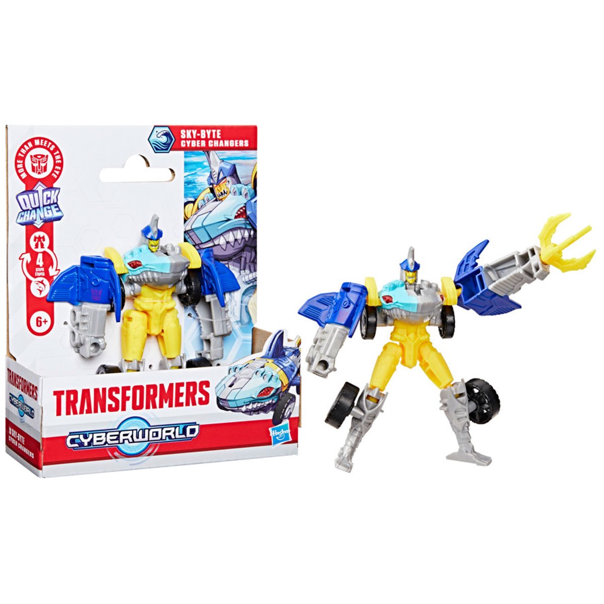 Transformers Cyberworld Sky-Byte Cyber Changers 4-Inch Action Figure