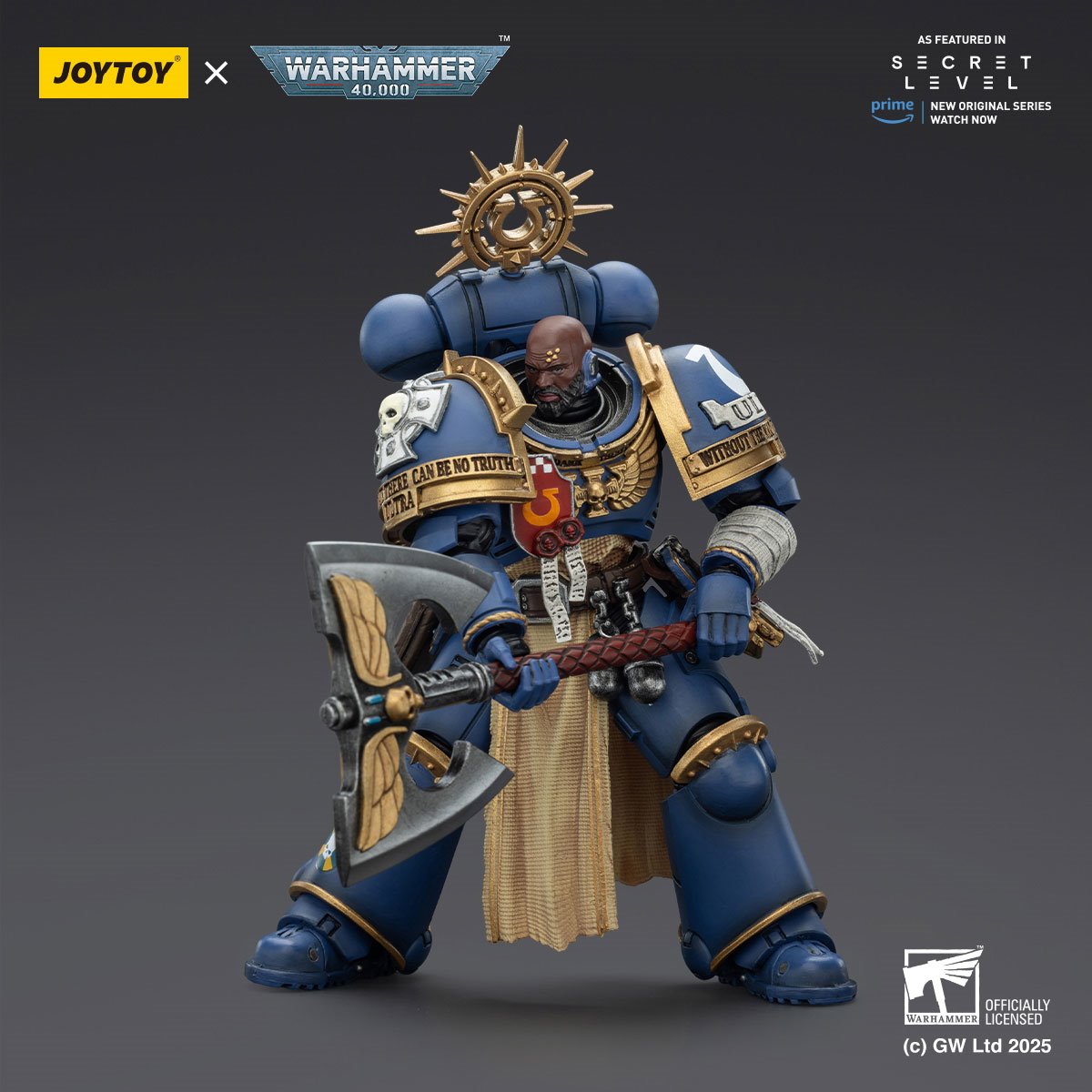 Warhammer 40,000 Ultramarines Metaurus with Power Axe, Stormshield and Plasma Pistol 1:18 Scale Action Figure