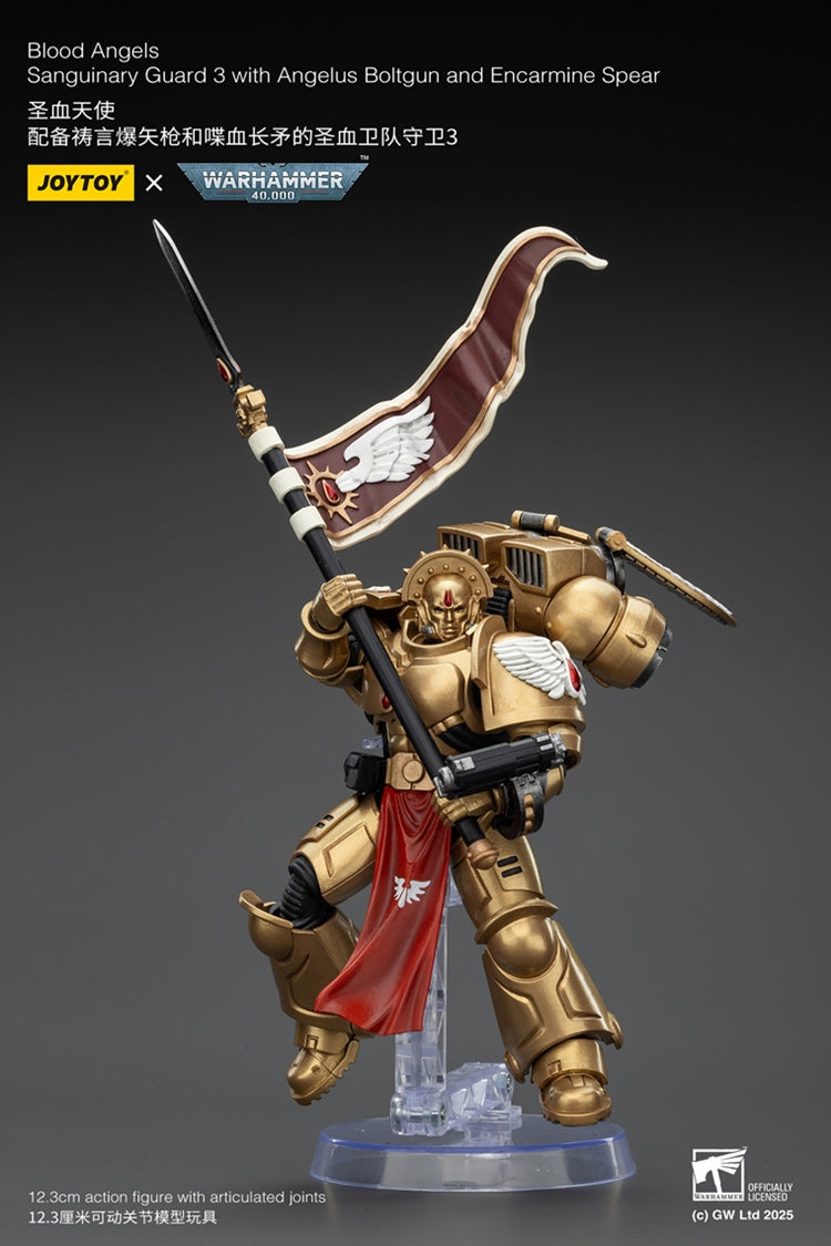 Warhammer 40,000 Blood Angels Sanguinary Guard 3 with Boltgun Spear 1:18 Scale Action Figure