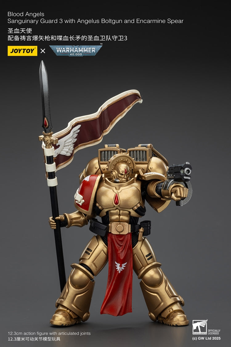 Warhammer 40,000 Blood Angels Sanguinary Guard 3 with Boltgun Spear 1:18 Scale Action Figure