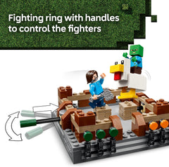 LEGO Minecraft Woodland Mansion Fighting Ring Includes Steve, Garrett, & Henry Minecraft Figures, Plus a Chicken Jockey & More