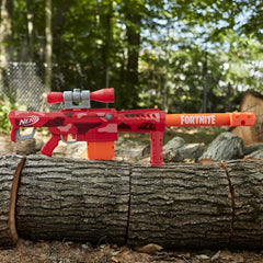 NERF Fortnite Heavy SR Blaster Scope, Big Blaster, 6 Mega Darts, 6-Dart Clip, Kids Toy Foam Blasters, Fortnite Toys for Boys and Girls