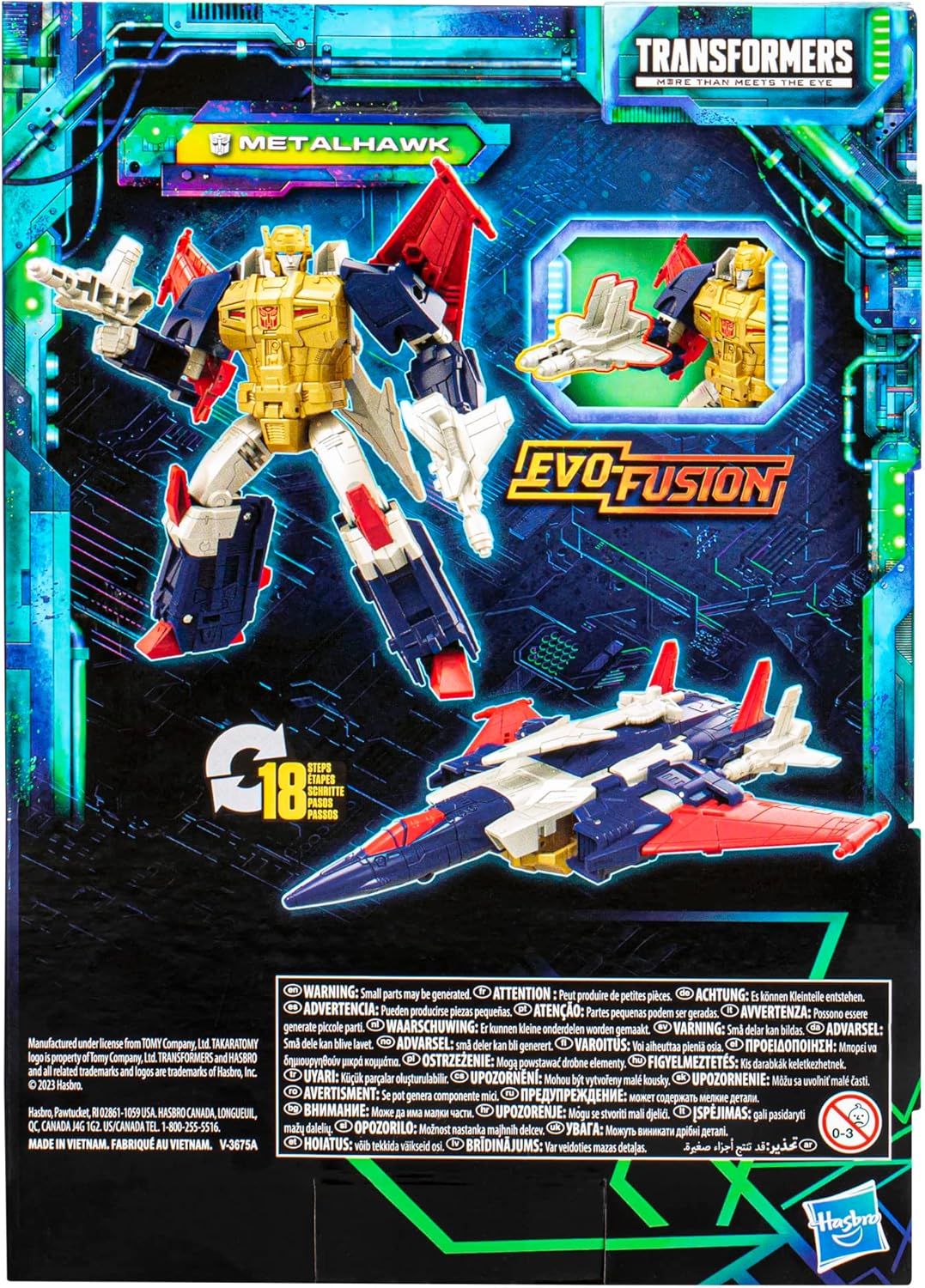 Transformers Toys Legacy Evolution Voyager Metalhawk Toy, 7-inch, Action Figure