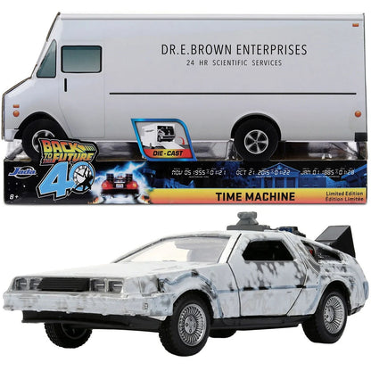 Hollywood Rides Back to the Future Time Machine 40th Anniversary 1:32 Scale Die-Cast Metal Vehicle