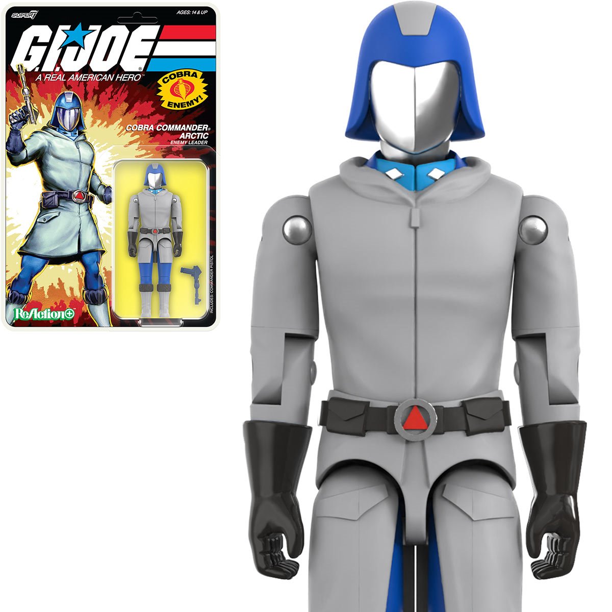 G.I. Joe Cobra Commander (Arctic, Cartoon) 3 3/4-Inch ReAction+ Figure