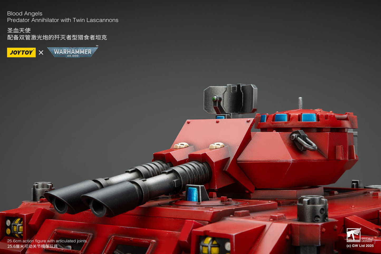 Warhammer 40,000 Blood Angels Predator Annihilator with Twin Lascannons 1:18 Scale Action Figure