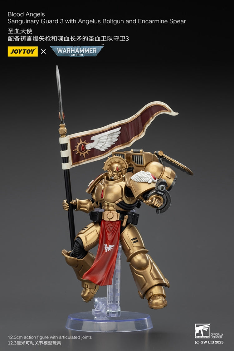 Warhammer 40,000 Blood Angels Sanguinary Guard 3 with Boltgun Spear 1:18 Scale Action Figure