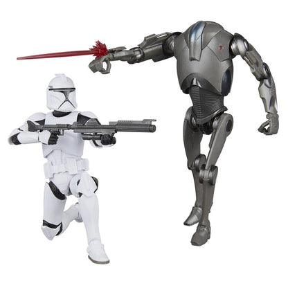 Star Wars The Black Series Phase I Clone Trooper & Super Battle Droid 6-Inch Action Figures