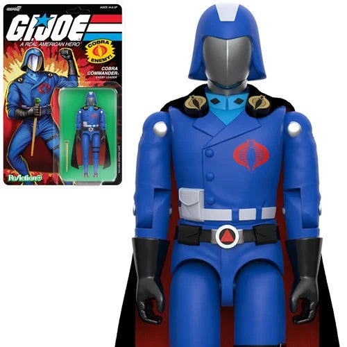 G.I. Joe Cobra Commander (Movie, Black Cape) 3 3/4-Inch ReAction+ Figure