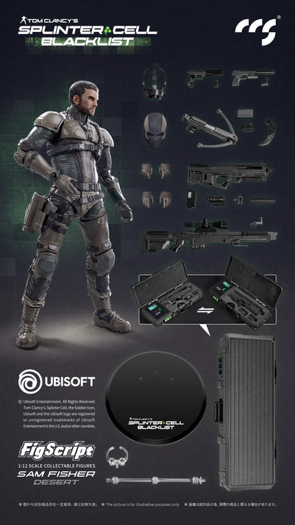 Tom Clancy’s Splinter Cell: Blacklist FigScript Sam Fisher Desert Ver. 1/12 Scale Action Figure