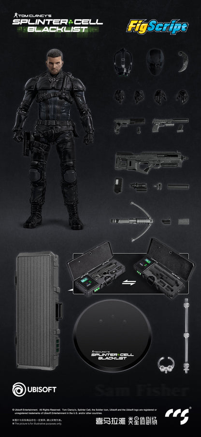 Tom Clancy’s Splinter Cell: Blacklist FigScript Sam Fisher 1/12 Scale Action Figure