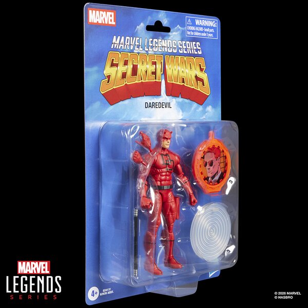 Marvel Legends Series Daredevil Retro Comics Secret Wars 6 Inch Action Figure with Shield