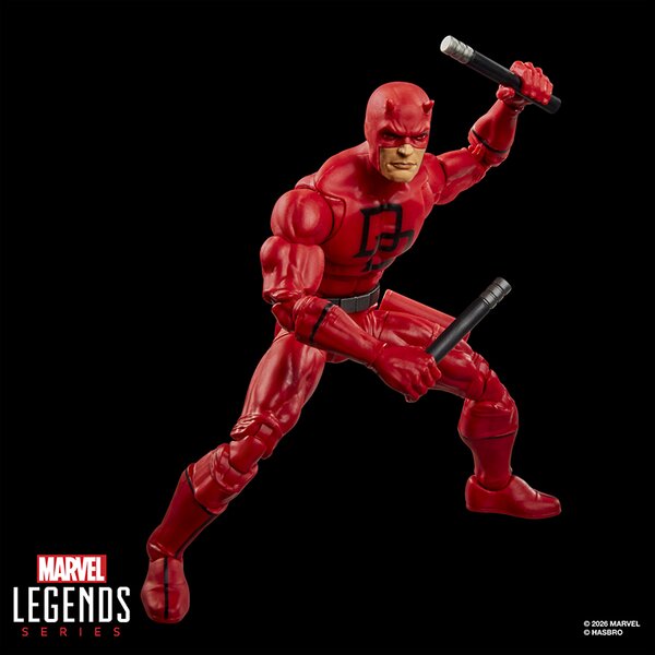 Marvel Legends Series Daredevil Retro Comics Secret Wars 6 Inch Action Figure with Shield