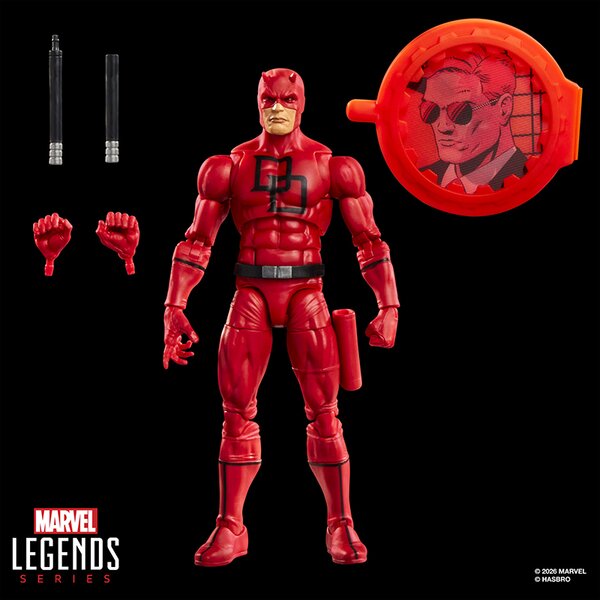 Marvel Legends Series Daredevil Retro Comics Secret Wars 6 Inch Action Figure with Shield