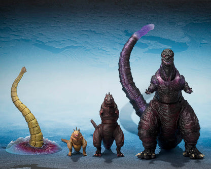 Godzilla 2016 The Second Form, Third Form, and Giant Unidentified Creature S.H.MonsterArts Action Figure Set