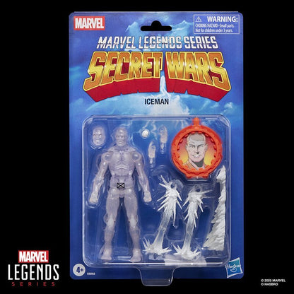 Marvel Legends Series Ice-Man Retro Comics Secret Wars 6 Inch Action Figure with Shield