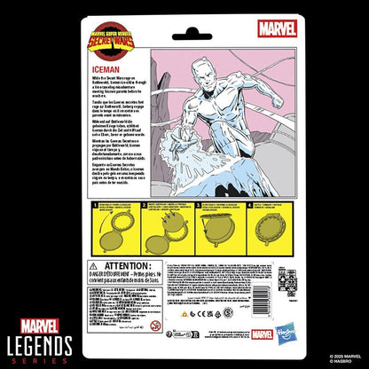 Marvel Legends Series Ice-Man Retro Comics Secret Wars 6 Inch Action Figure with Shield