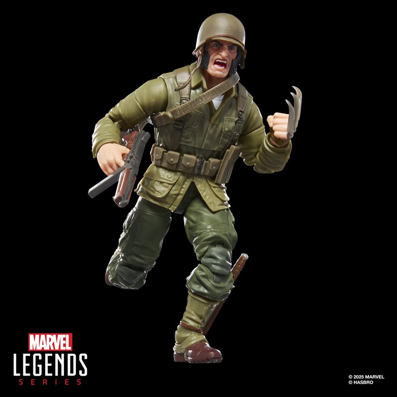 Marvel Legends Series Wolverine (WWII Logan), X-Men Comics Collectible 6-Inch Scale Action Figure