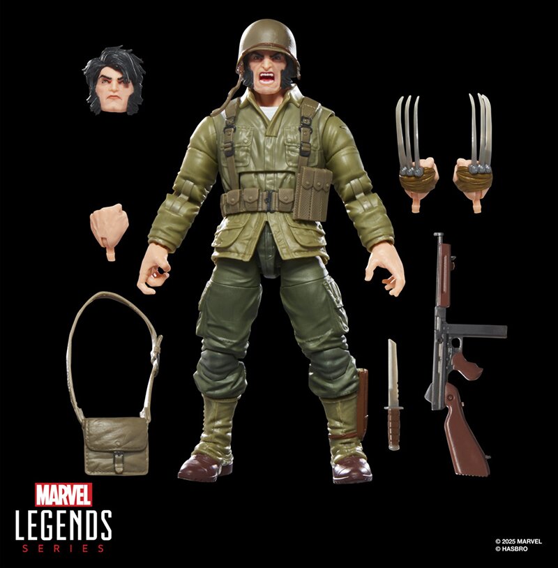 Marvel Legends Series Wolverine (WWII Logan), X-Men Comics Collectible 6-Inch Scale Action Figure