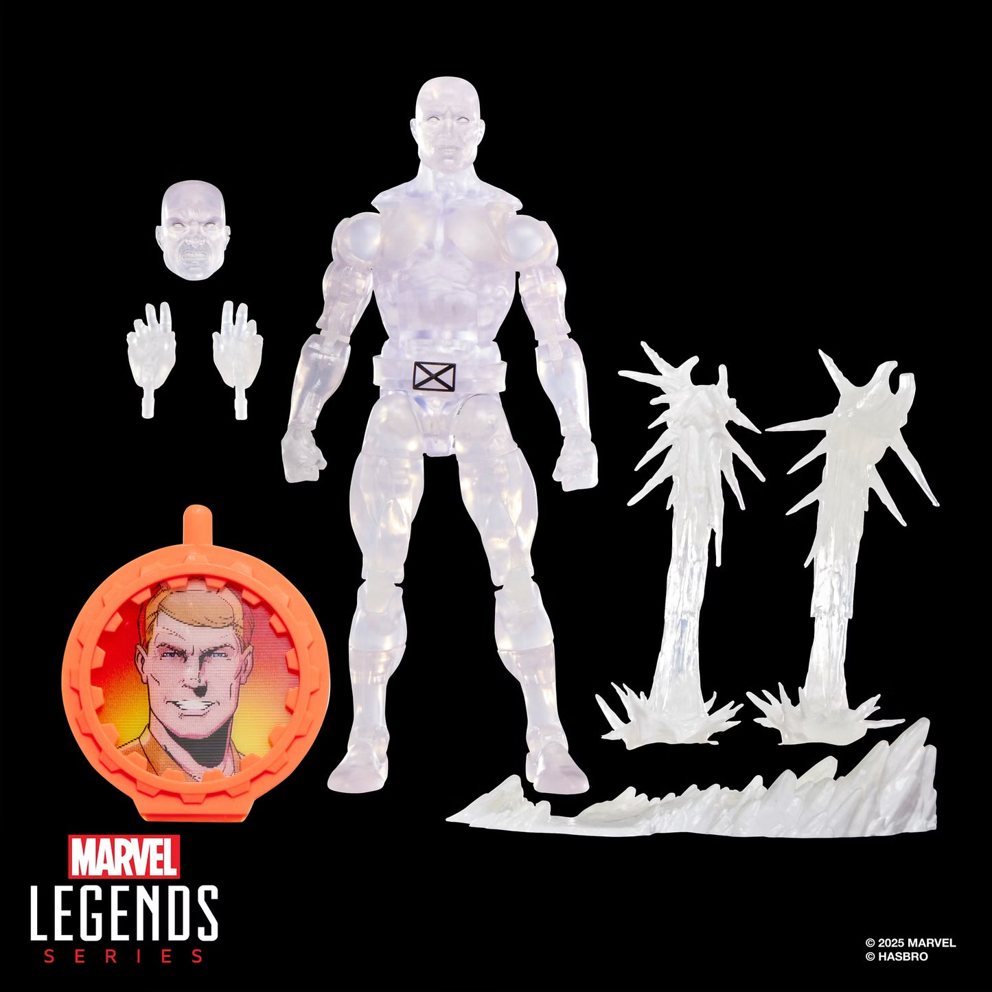 Marvel Legends Series Ice-Man Retro Comics Secret Wars 6 Inch Action Figure with Shield