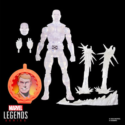 Marvel Legends Series Ice-Man Retro Comics Secret Wars 6 Inch Action Figure with Shield