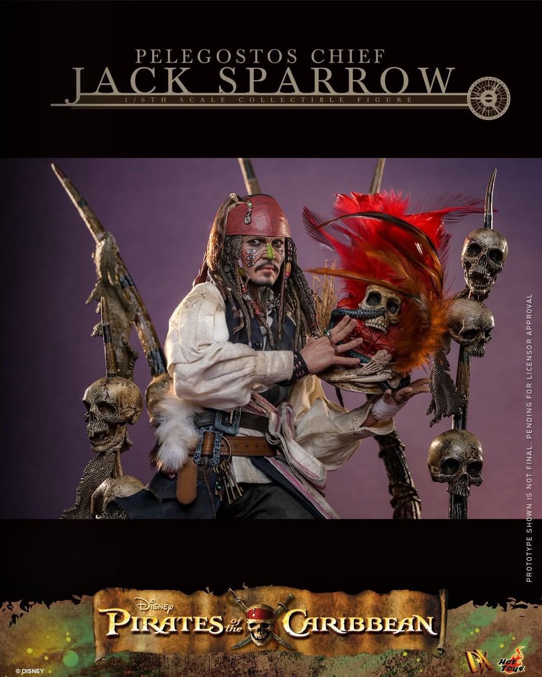 Pirates of the Caribbean: Dead Man's Chest Pelegostos Chief Jack Sparrow 1/6th Scale Collectible Figure