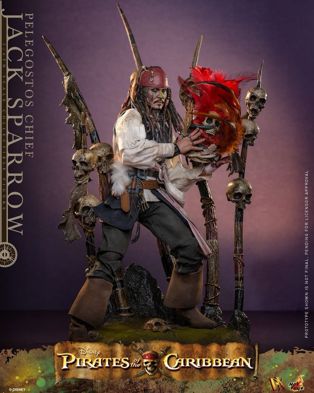 Pirates of the Caribbean: Dead Man's Chest Pelegostos Chief Jack Sparrow 1/6th Scale Collectible Figure