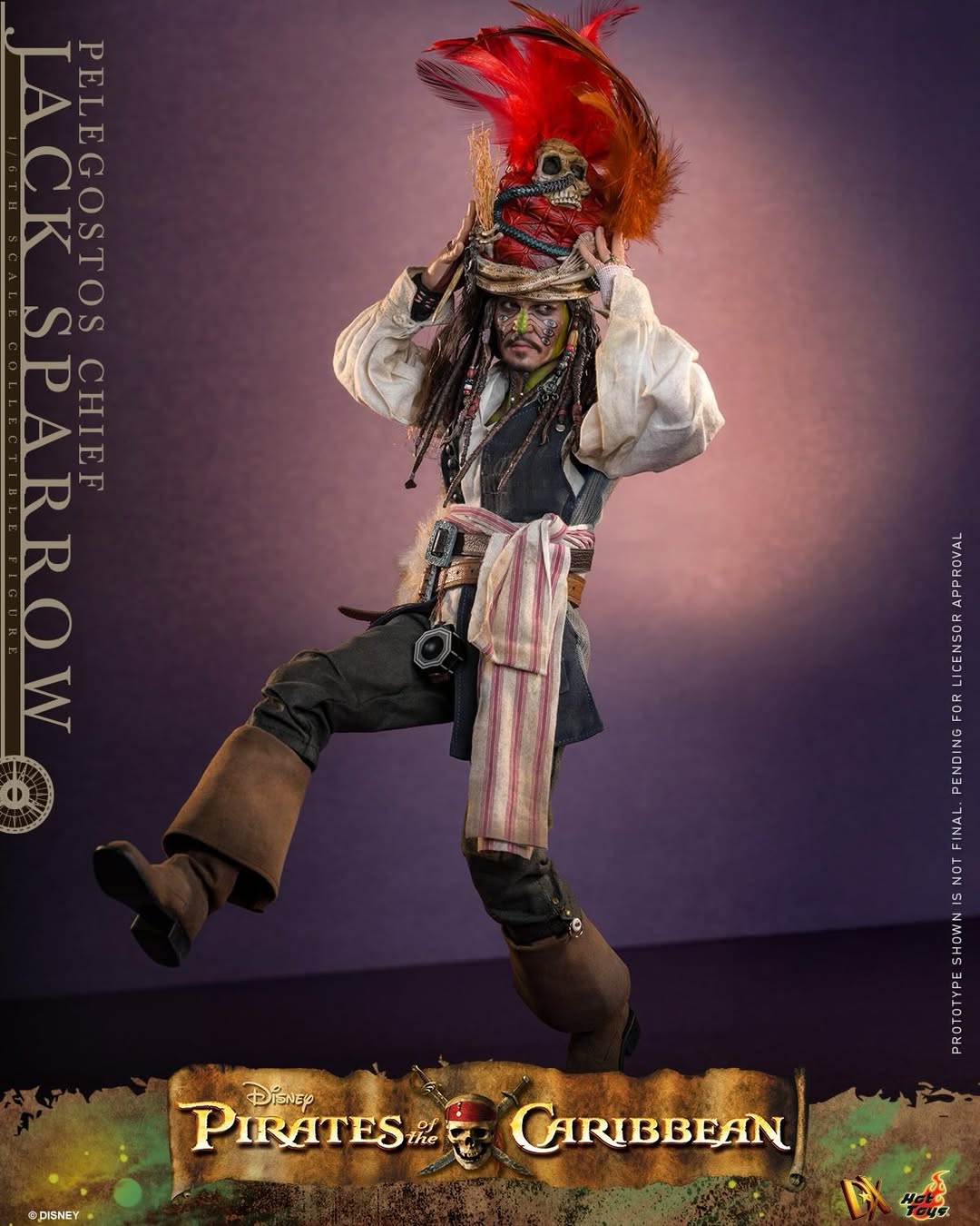 Pirates of the Caribbean: Dead Man's Chest Pelegostos Chief Jack Sparrow 1/6th Scale Collectible Figure
