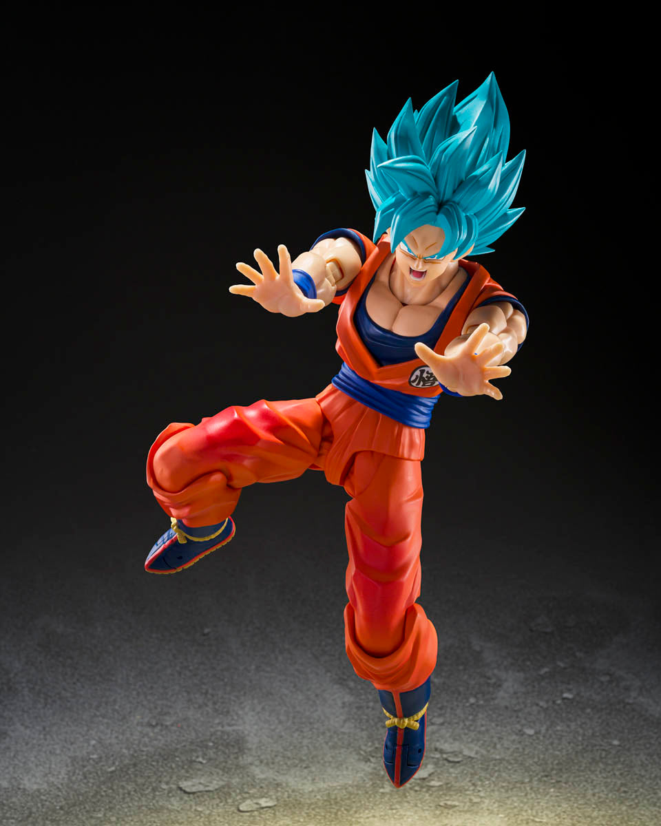Dragon Ball Super Saiyan God Super Saiyan Son Goku Blue Power Transcending Limits S.H.Figuarts Action Figure