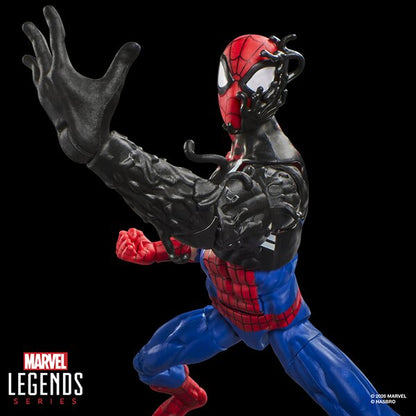 Marvel Legends Series Spider-Man (Alien Costume) Retro Comics Secret Wars 6 Inch Action Figure with Shield
